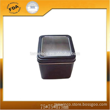 Square Watch Tin Box with PVC Window